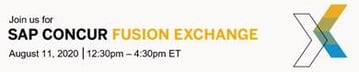 SAP Concur Fusion Exchange 2020 for blog